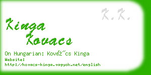 kinga kovacs business card